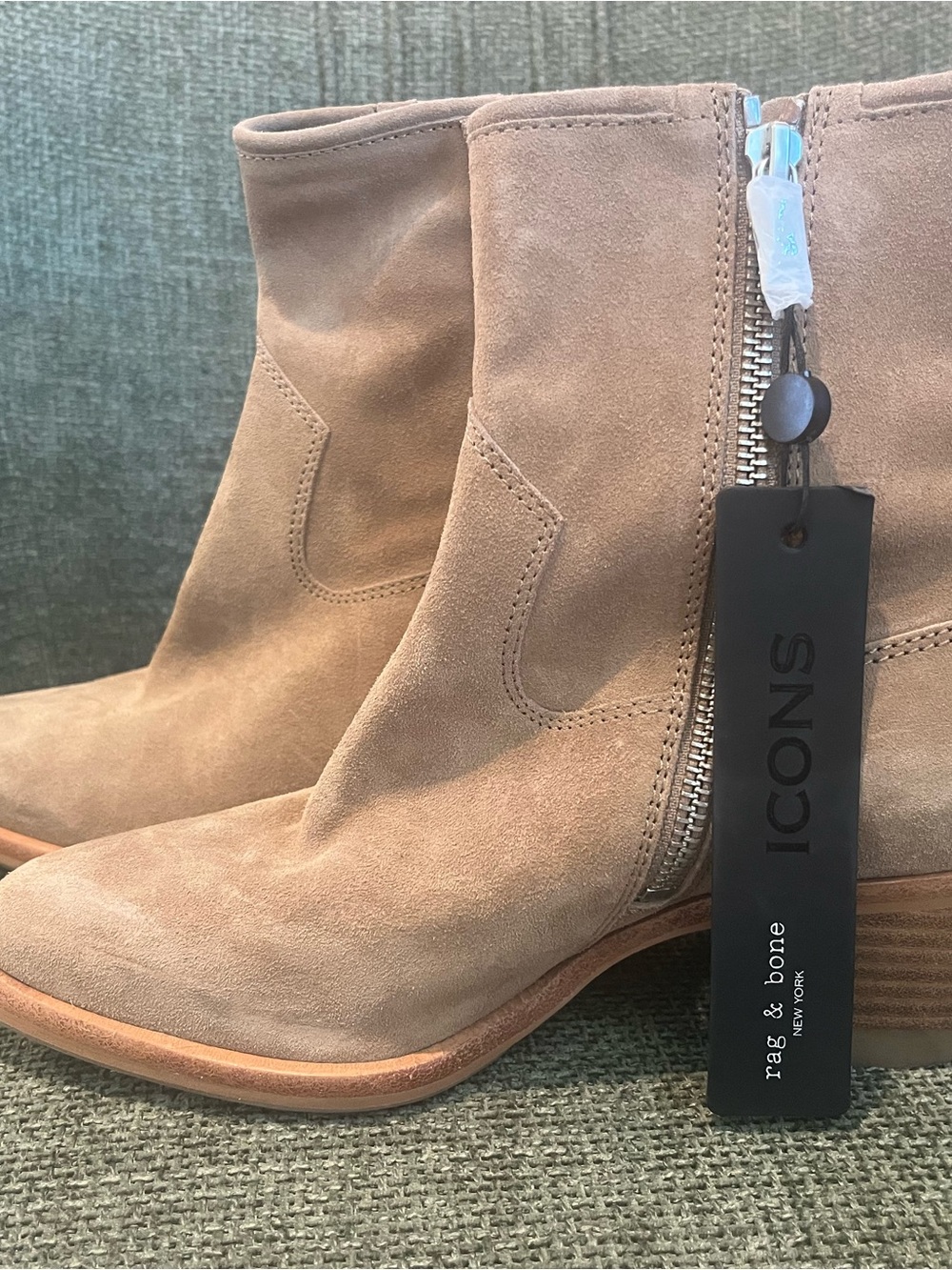 rag & bone Suede Ankle Boots in Taupe